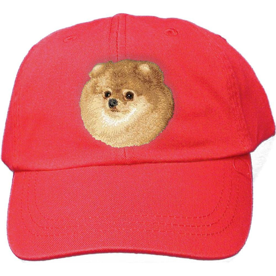 Embroidered Baseball Caps Red  Pomeranian D103