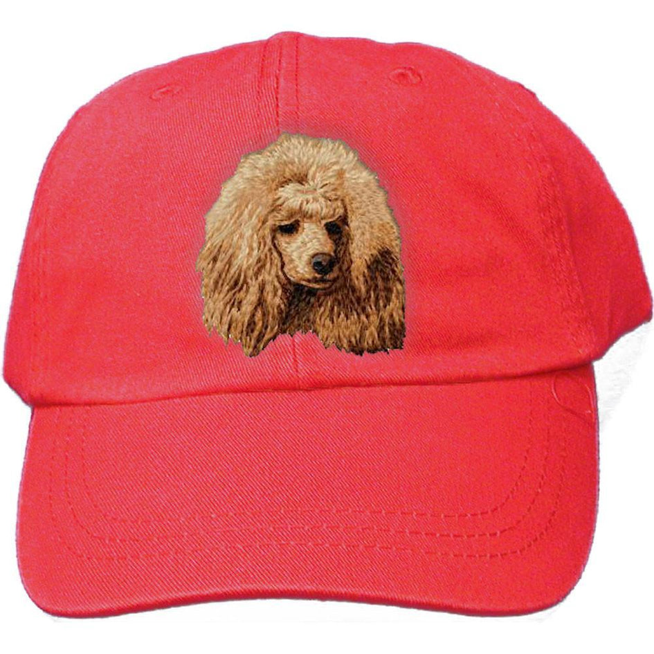 Embroidered Baseball Caps Red  Poodle DM449