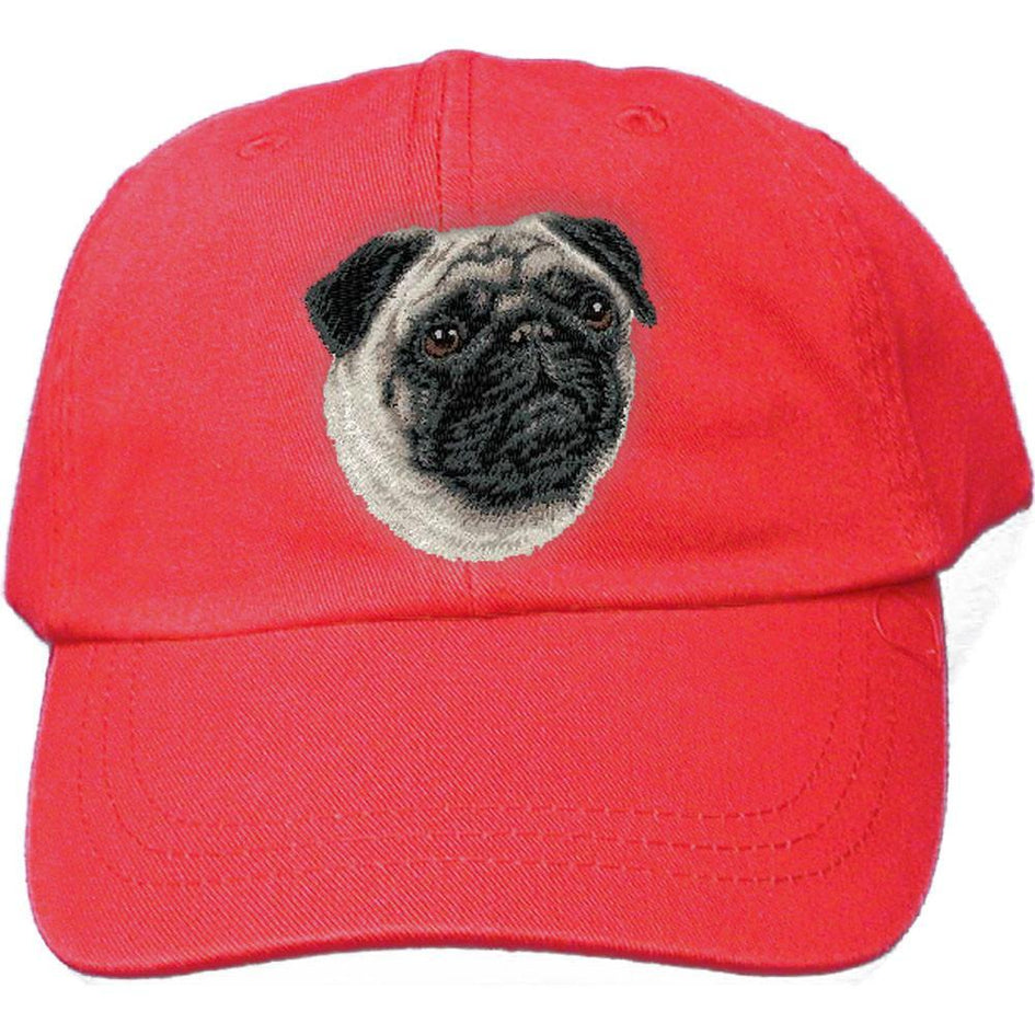 Embroidered Baseball Caps Red  Pug D63