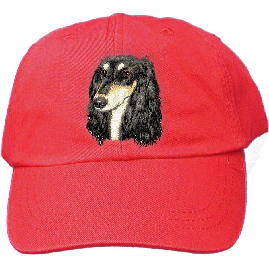 Embroidered Baseball Caps Red  Saluki D76