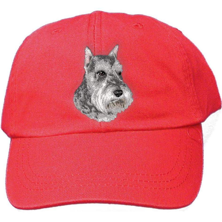 Embroidered Baseball Caps Red  Schnauzer D133