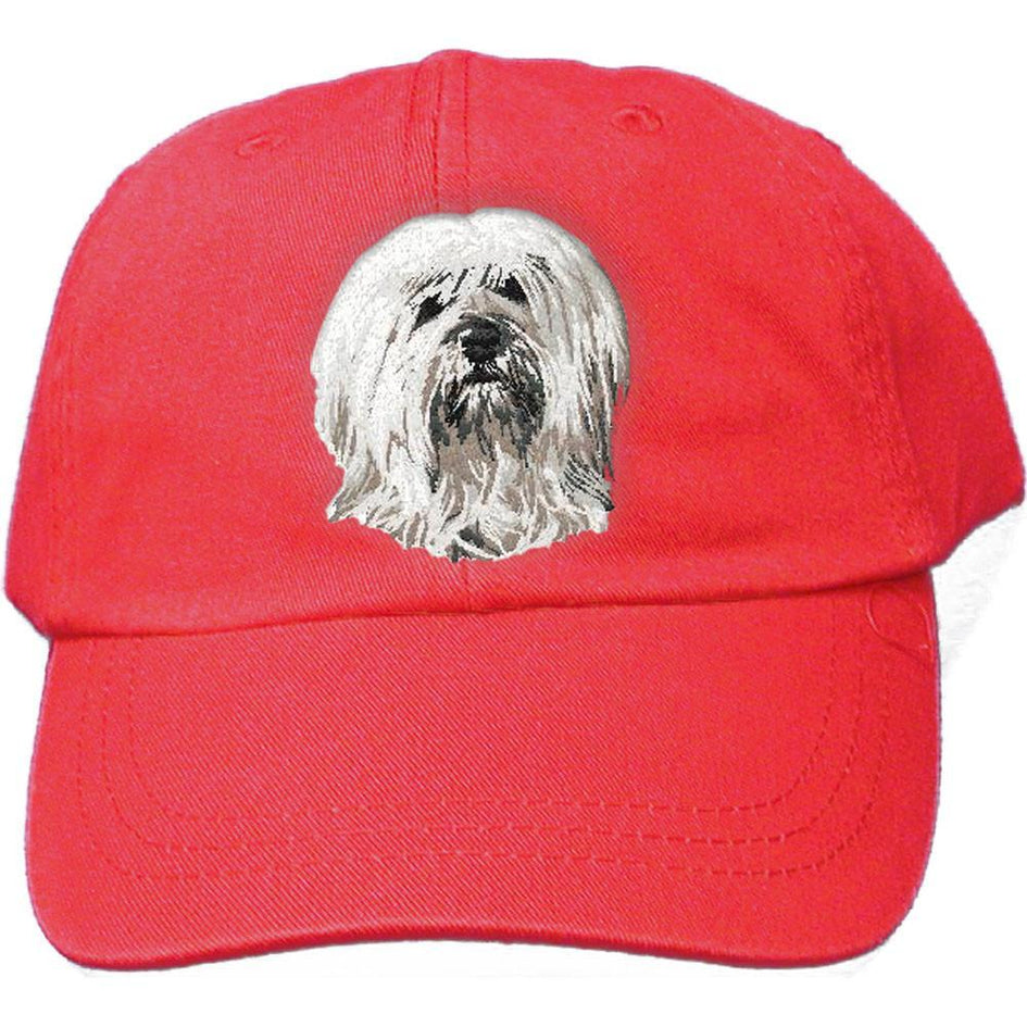 Embroidered Baseball Caps Red  Tibetan Terrier DN391