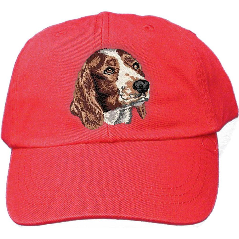 Embroidered Baseball Caps Red  Welsh Springer Spaniel DV170