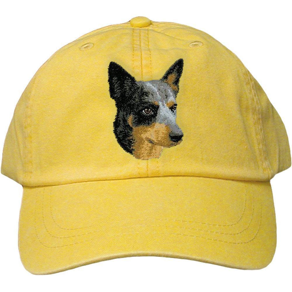 Embroidered Baseball Caps Yellow  Australian Cattle Dog D99
