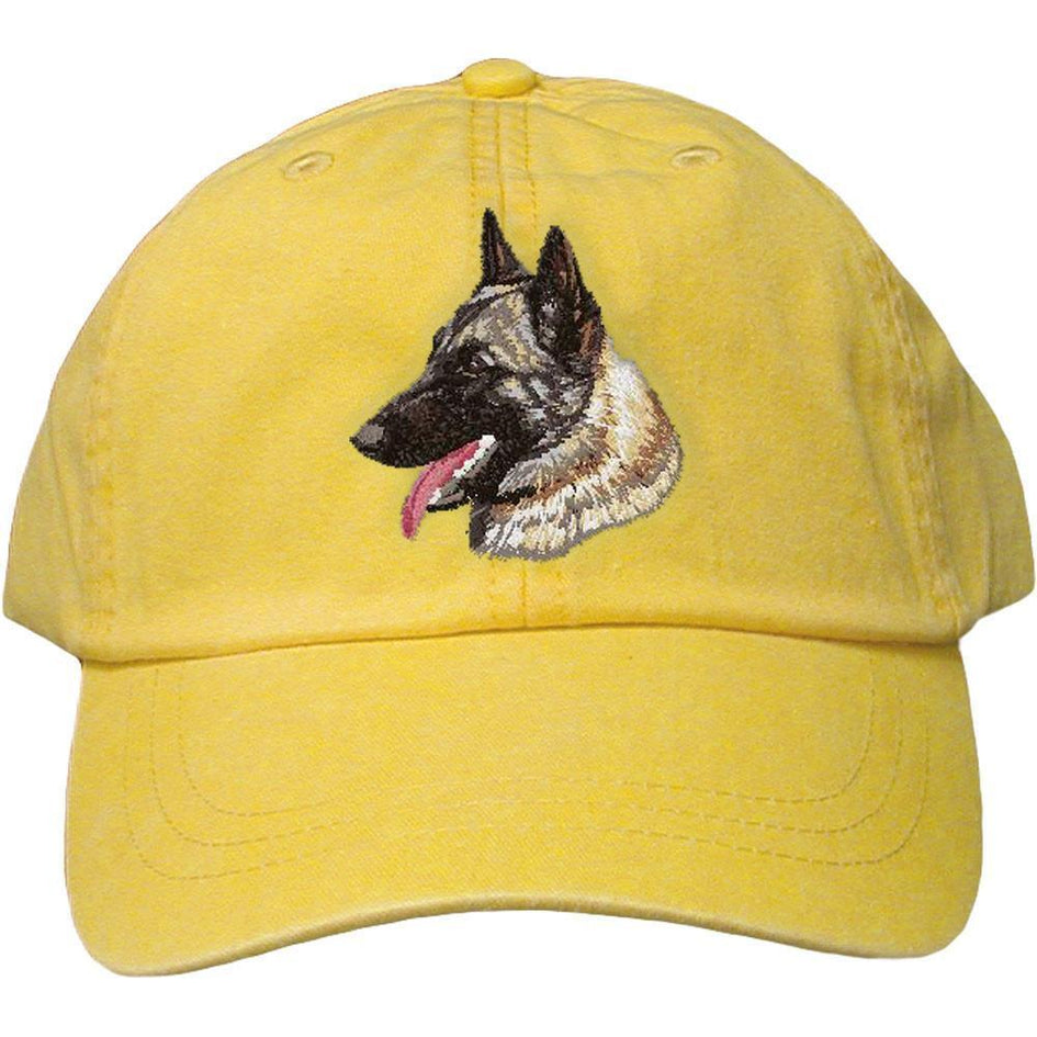 Embroidered Baseball Caps Yellow  Belgian Sheepdog DN338