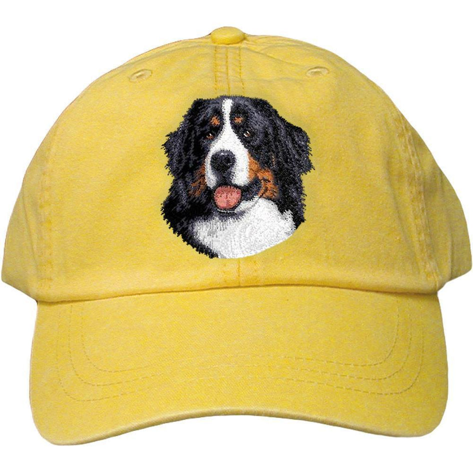 Embroidered Baseball Caps Yellow  Bernese Mountain Dog D13