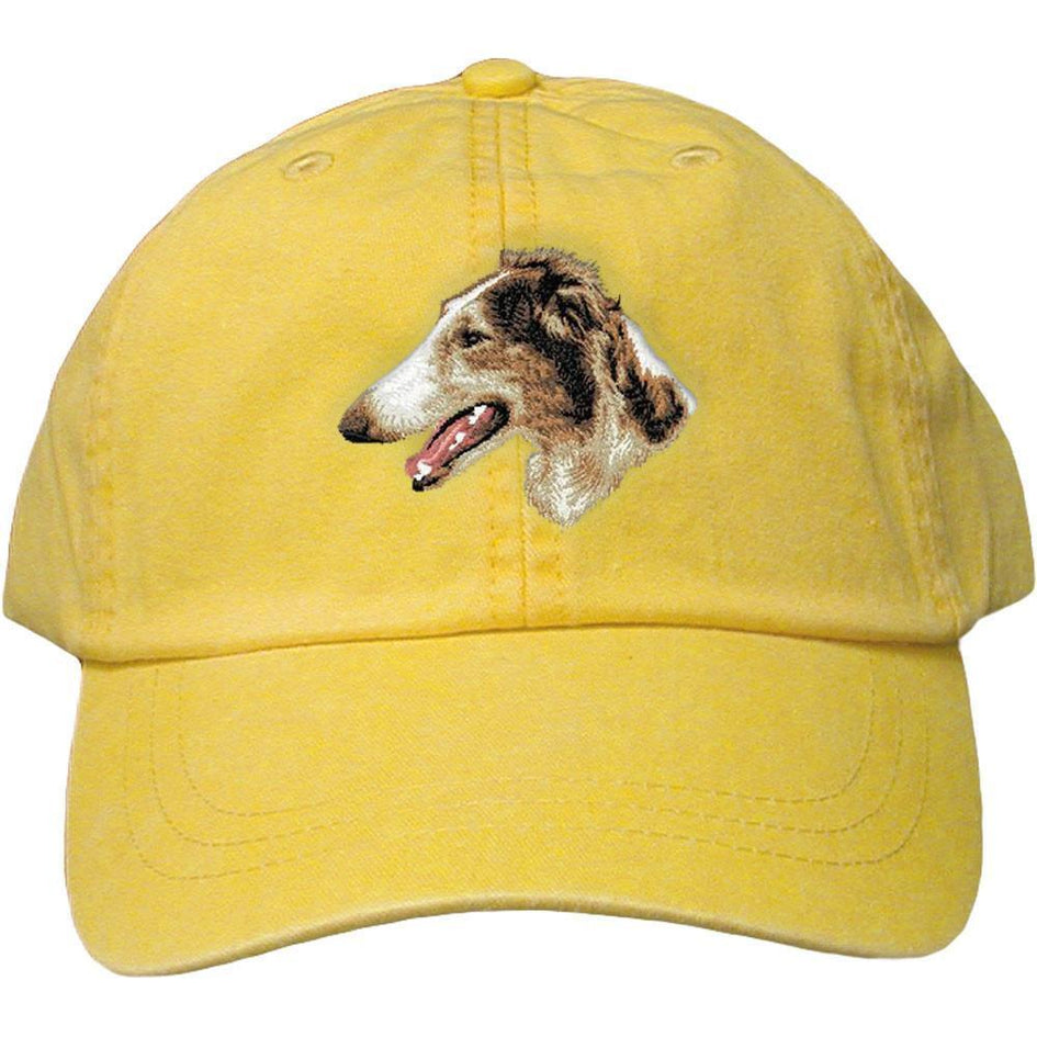 Embroidered Baseball Caps Yellow  Borzoi D43