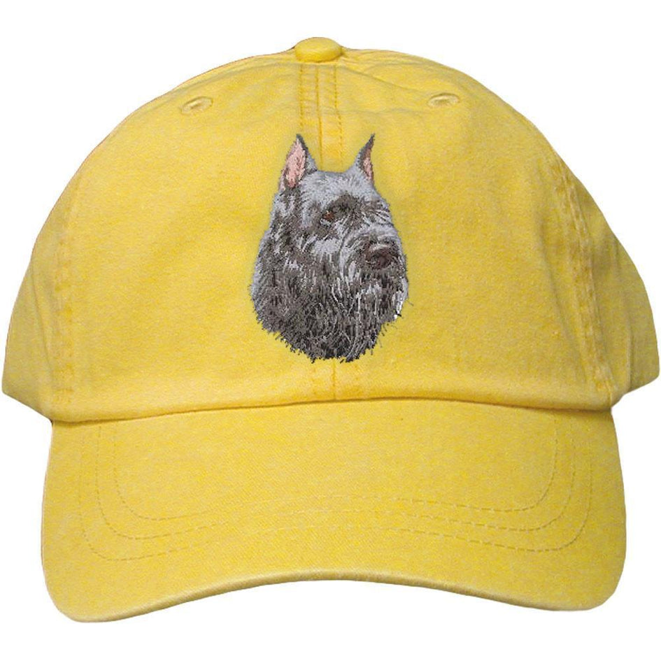 Embroidered Baseball Caps Yellow  Bouvier des Flandres D105