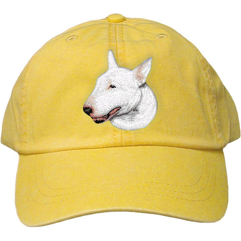 Embroidered Baseball Caps Yellow  Bull Terrier D88