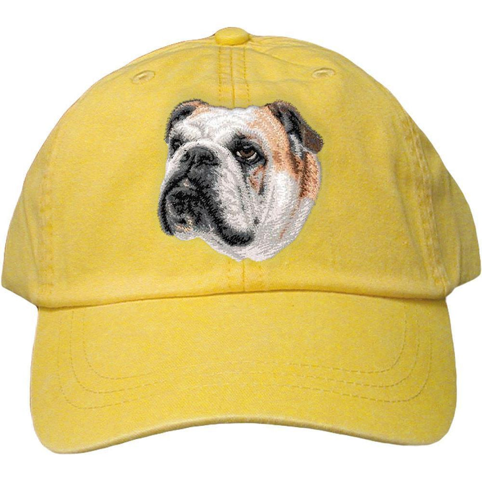 Embroidered Baseball Caps Yellow  Bulldog D59