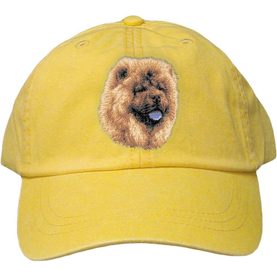 Embroidered Baseball Caps Yellow  Chow Chow D118