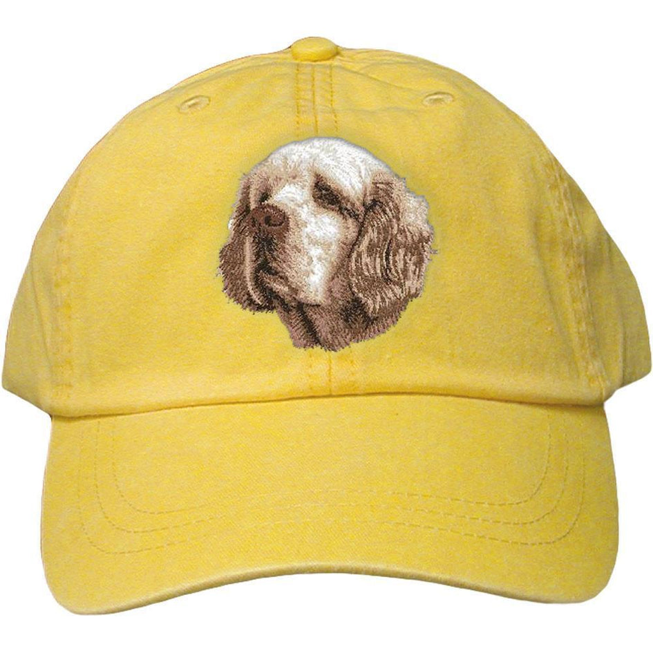 Embroidered Baseball Caps Yellow  Clumber Spaniel D46