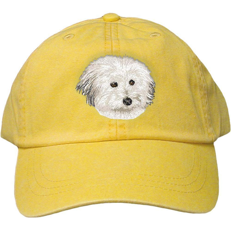 Embroidered Baseball Caps Yellow  Coton de Tulear DV217