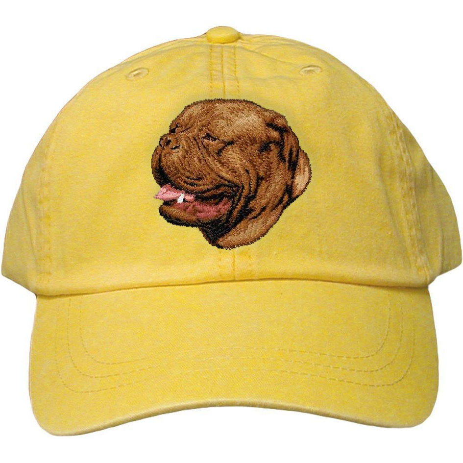 Embroidered Baseball Caps Yellow  Dogue de Bordeaux D39