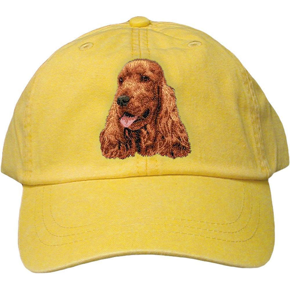 Embroidered Baseball Caps Yellow  English Cocker Spaniel D28