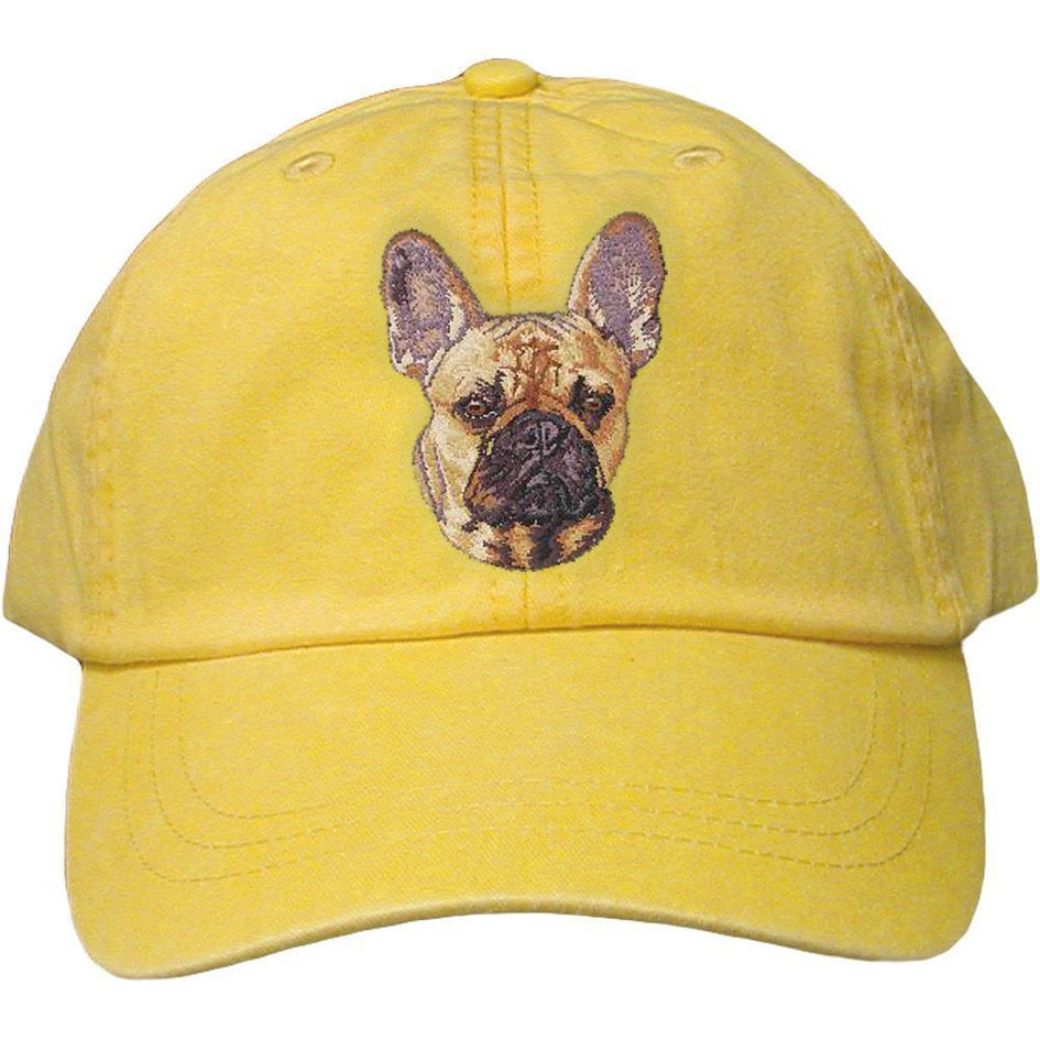 Embroidered Baseball Caps Yellow  French Bulldog DN333