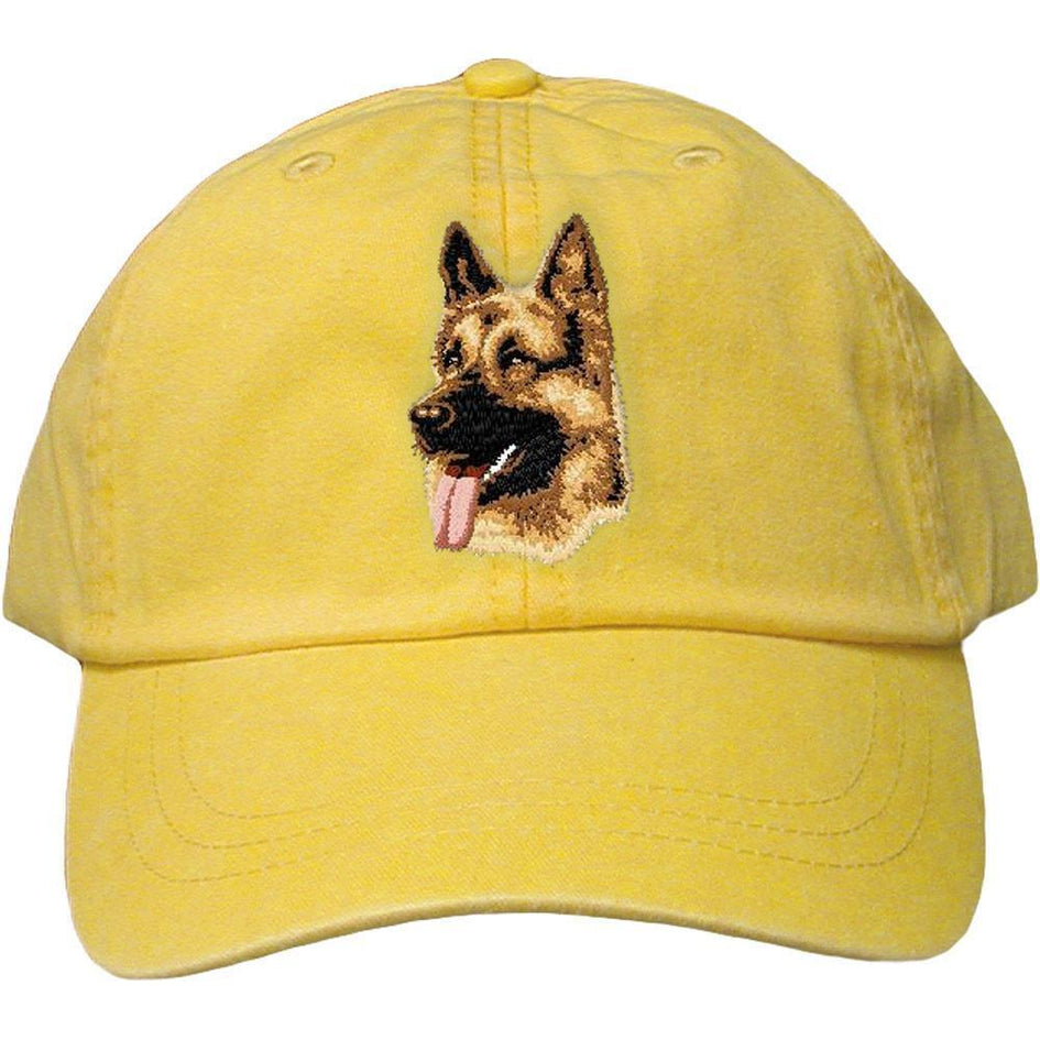 Embroidered Baseball Caps Yellow  German Shepherd Dog D1