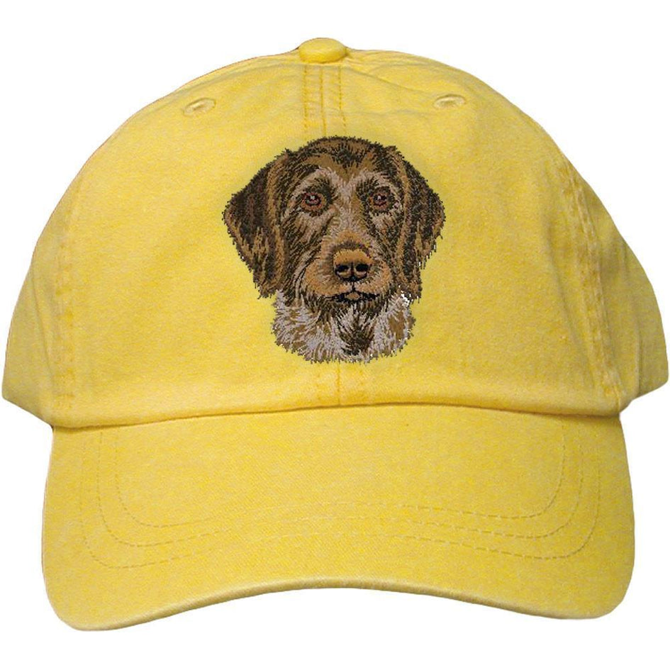 Embroidered Baseball Caps Yellow  German Wirehaired Pointer DV467