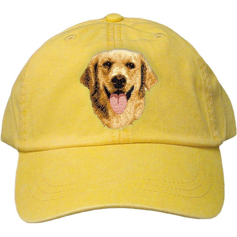 Embroidered Baseball Caps Yellow  Golden Retriever D5