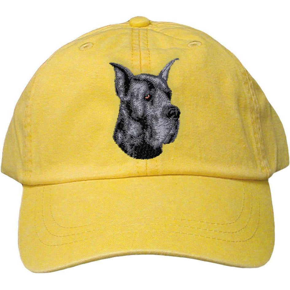 Embroidered Baseball Caps Yellow  Great Dane D10