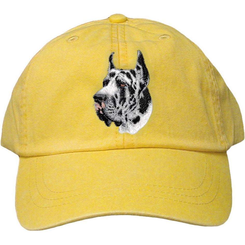 Embroidered Baseball Caps Yellow  Great Dane D66