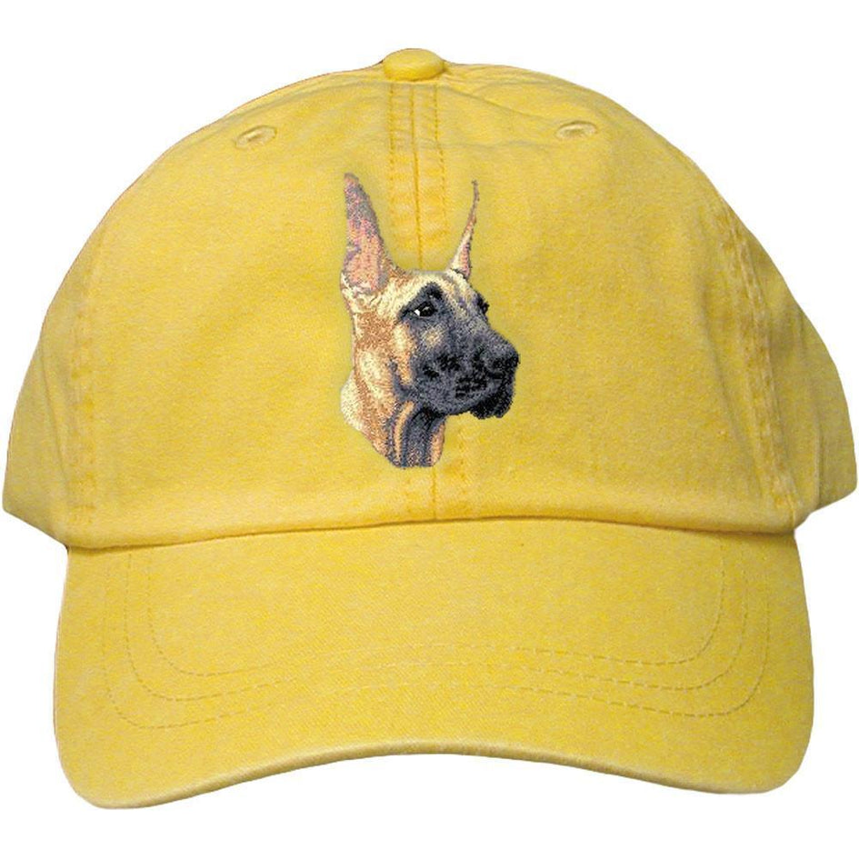 Embroidered Baseball Caps Yellow  Great Dane D71