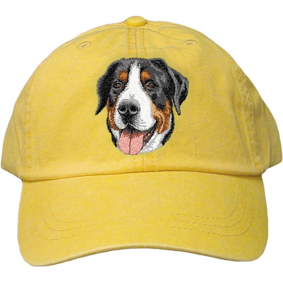 Embroidered Baseball Caps Yellow  Greater Swiss Mountain Dog DV379