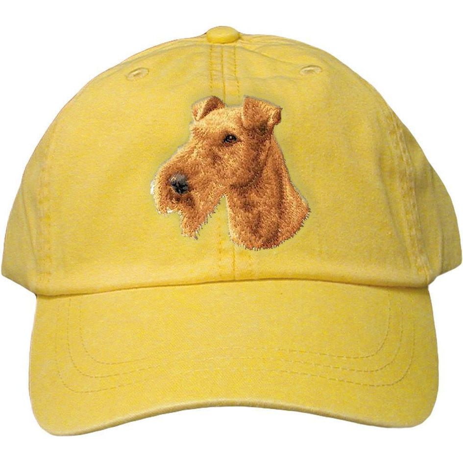 Embroidered Baseball Caps Yellow  Irish Terrier D89