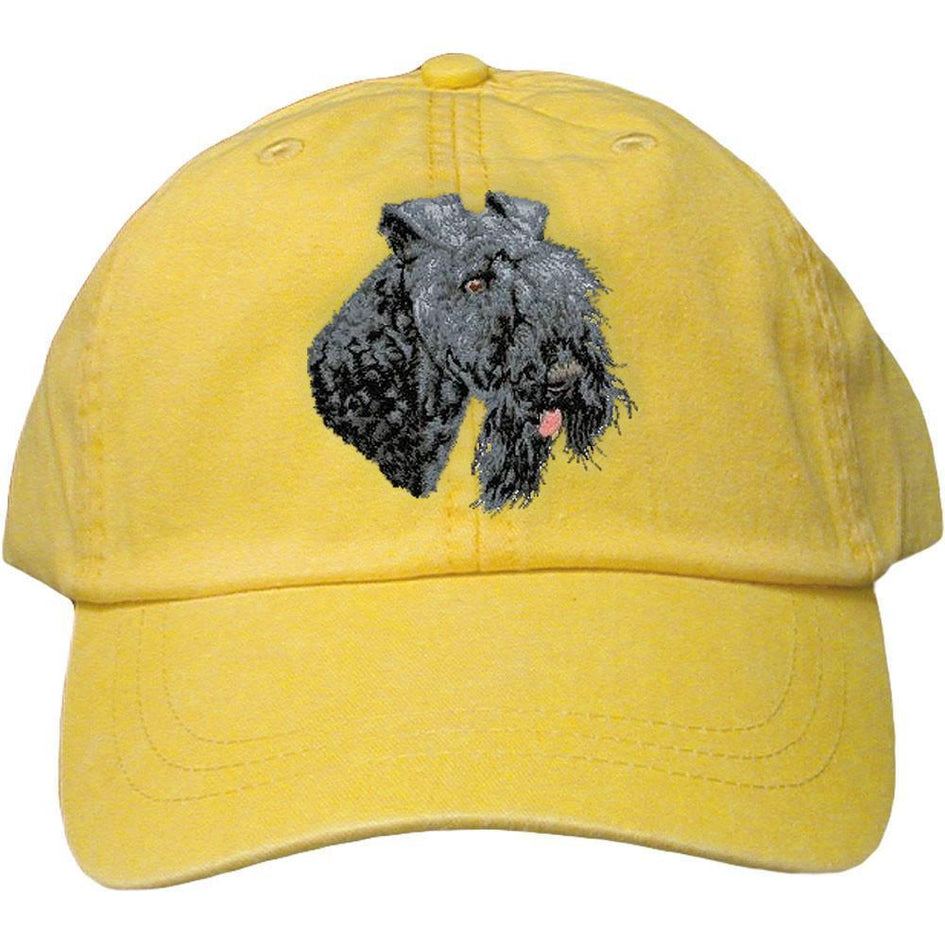 Embroidered Baseball Caps Yellow  Kerry Blue Terrier D74