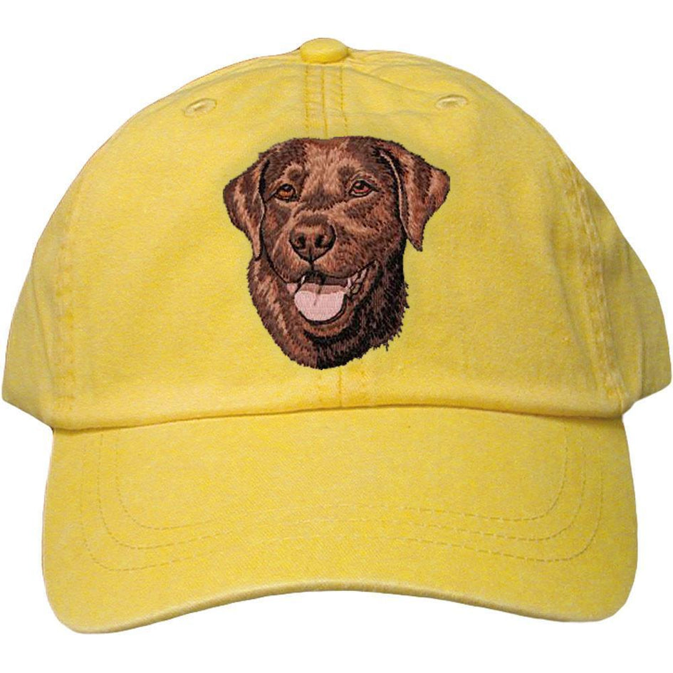 Embroidered Baseball Caps Yellow  Labrador Retriever DM444