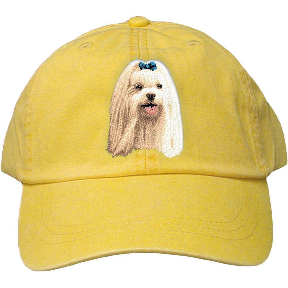 Embroidered Baseball Caps Yellow  Maltese D64