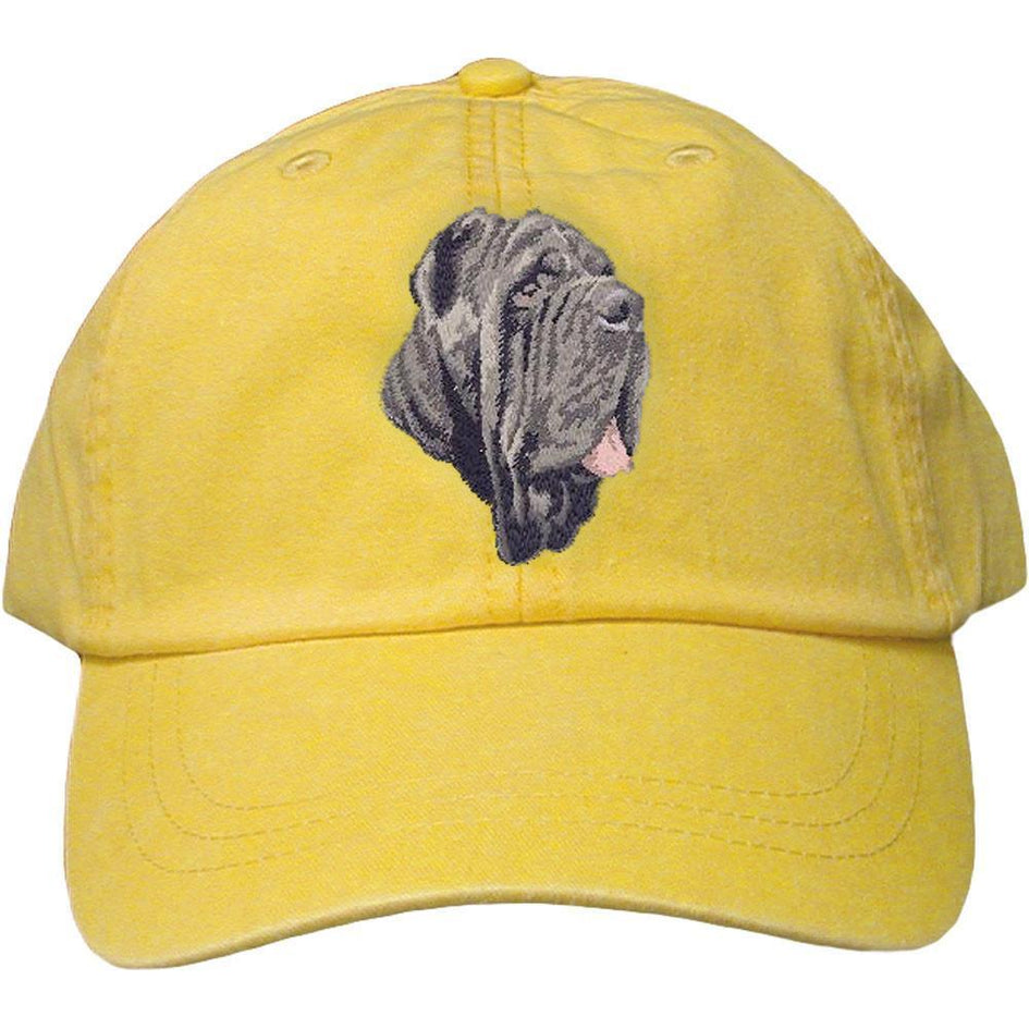 Embroidered Baseball Caps Yellow  Neapolitan Mastiff DM163