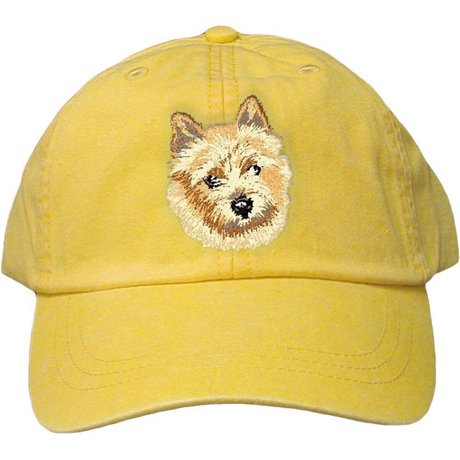 Embroidered Baseball Caps Yellow  Norwich Terrier DV158