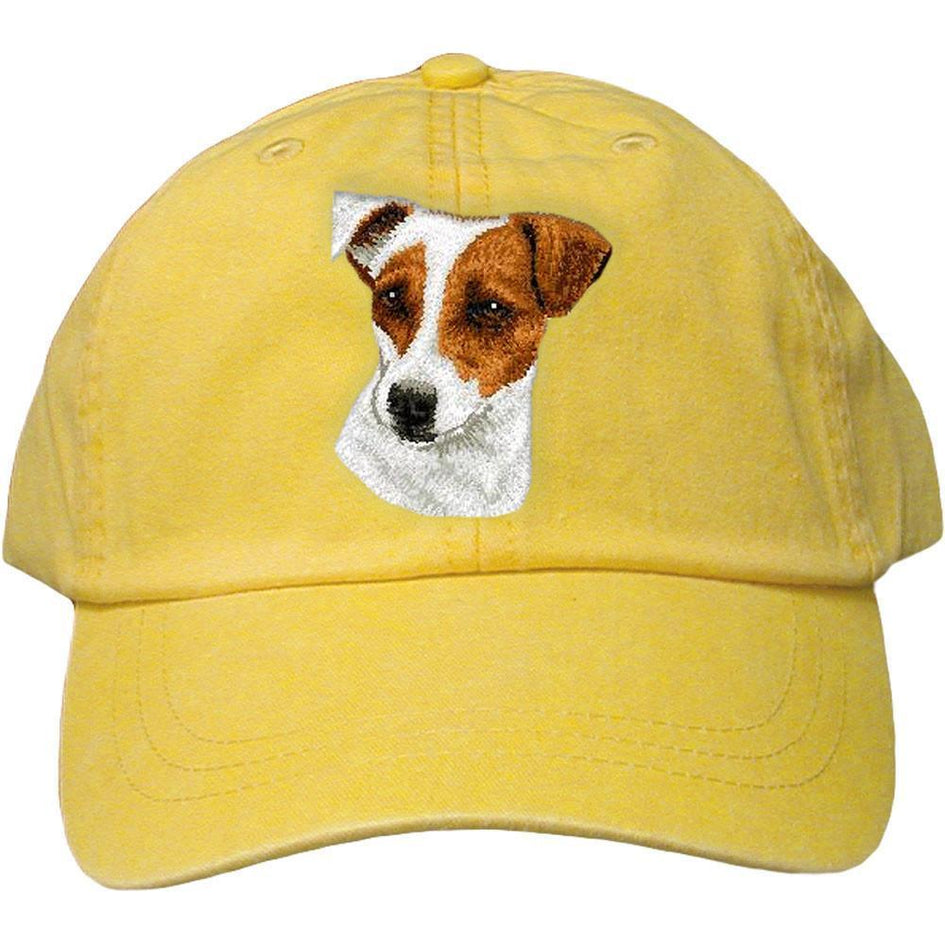 Embroidered Baseball Caps Yellow  Parson Russell Terrier D26