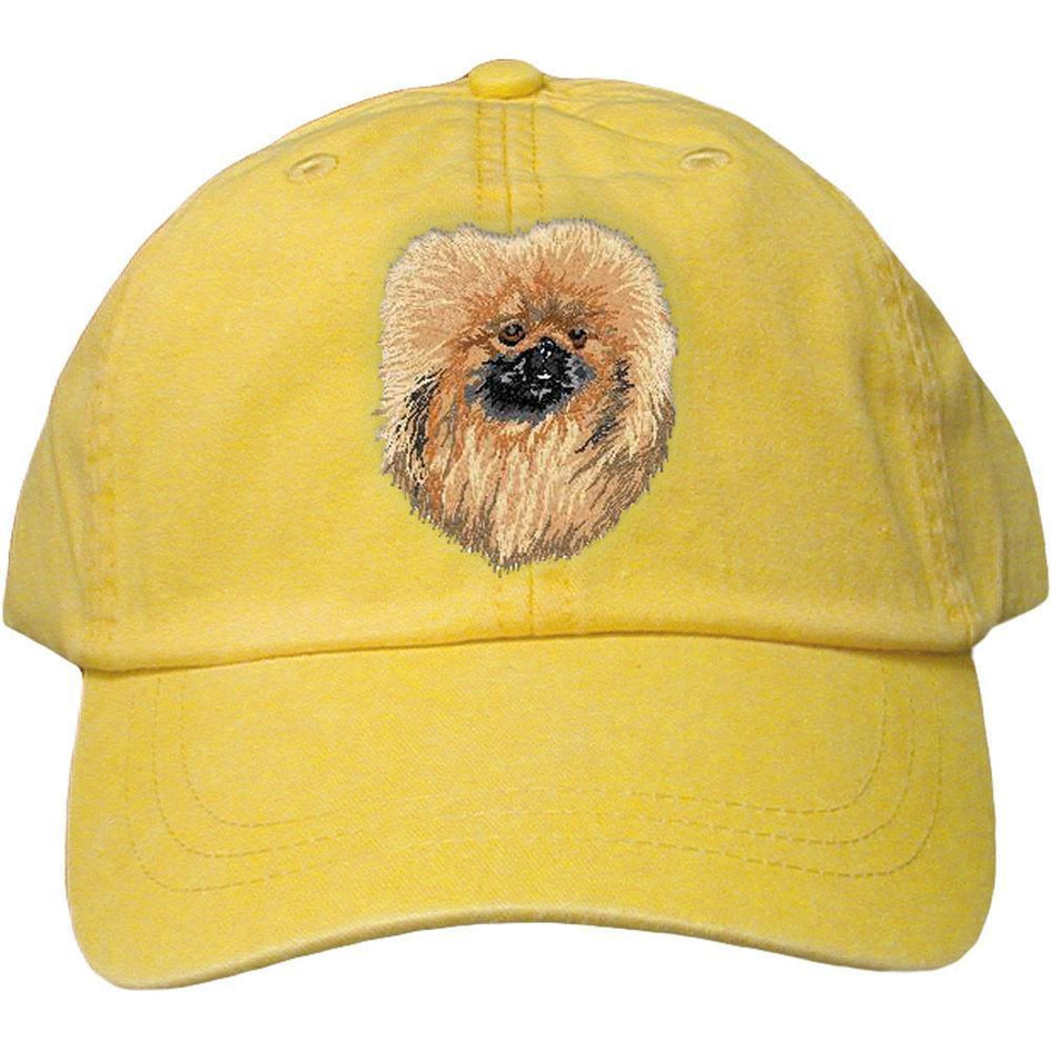 Embroidered Baseball Caps Yellow  Pekingese DV373