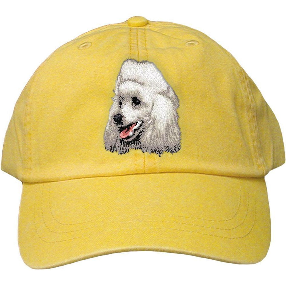 Embroidered Baseball Caps Yellow  Poodle D18
