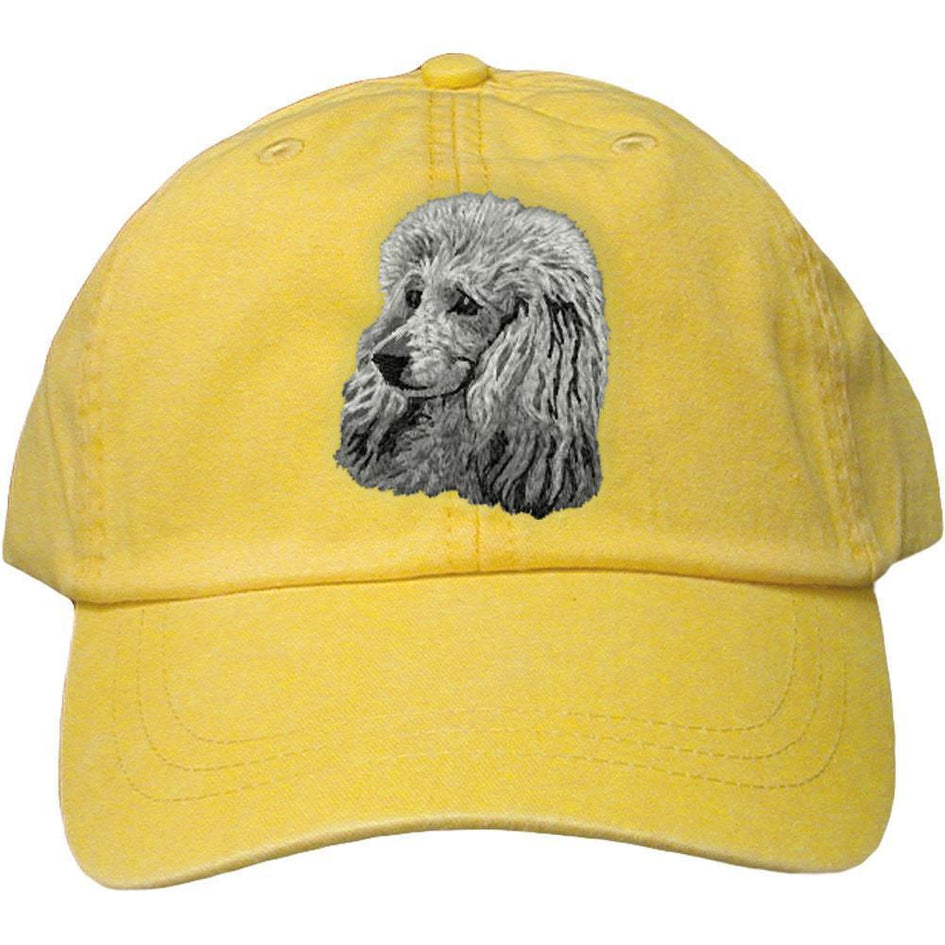 Embroidered Baseball Caps Yellow  Poodle DM450