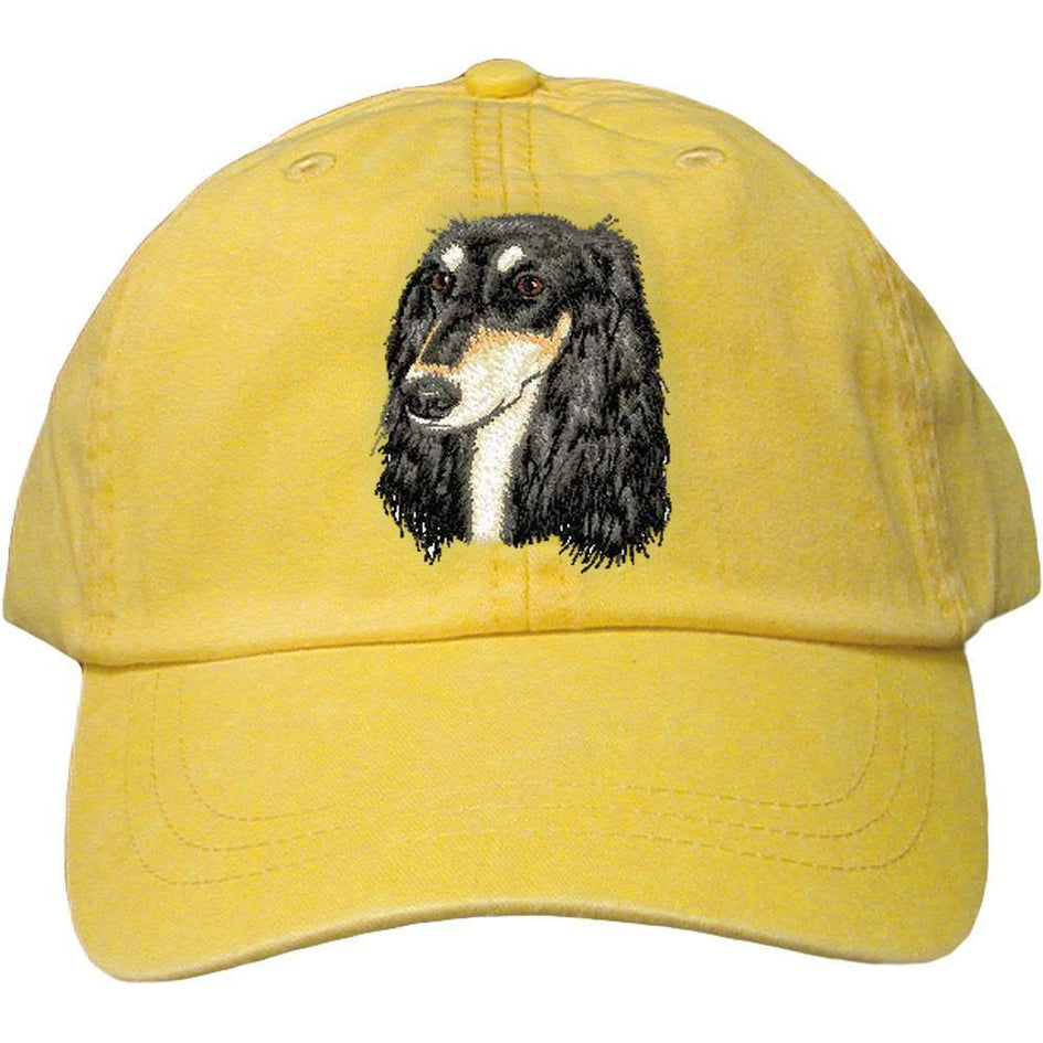 Embroidered Baseball Caps Yellow  Saluki D76