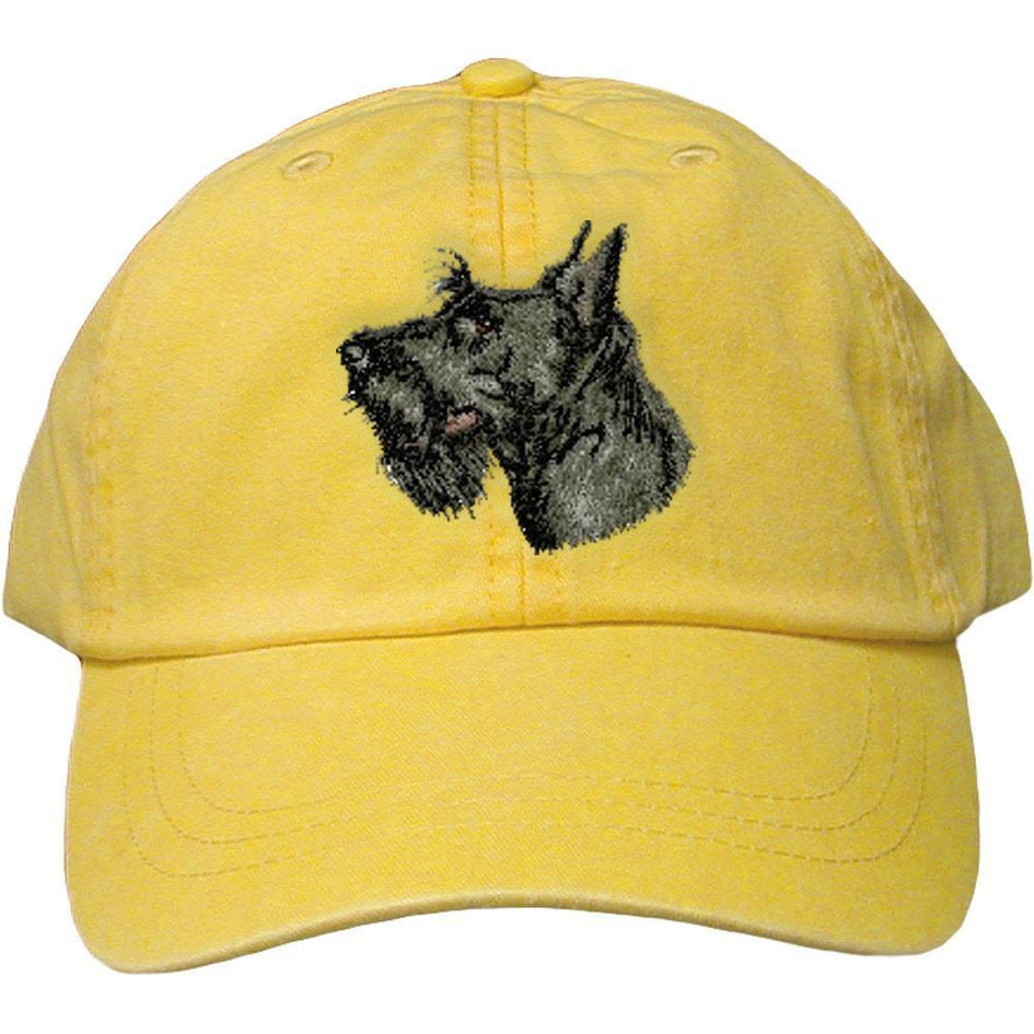 Embroidered Baseball Caps Yellow  Scottish Terrier D32