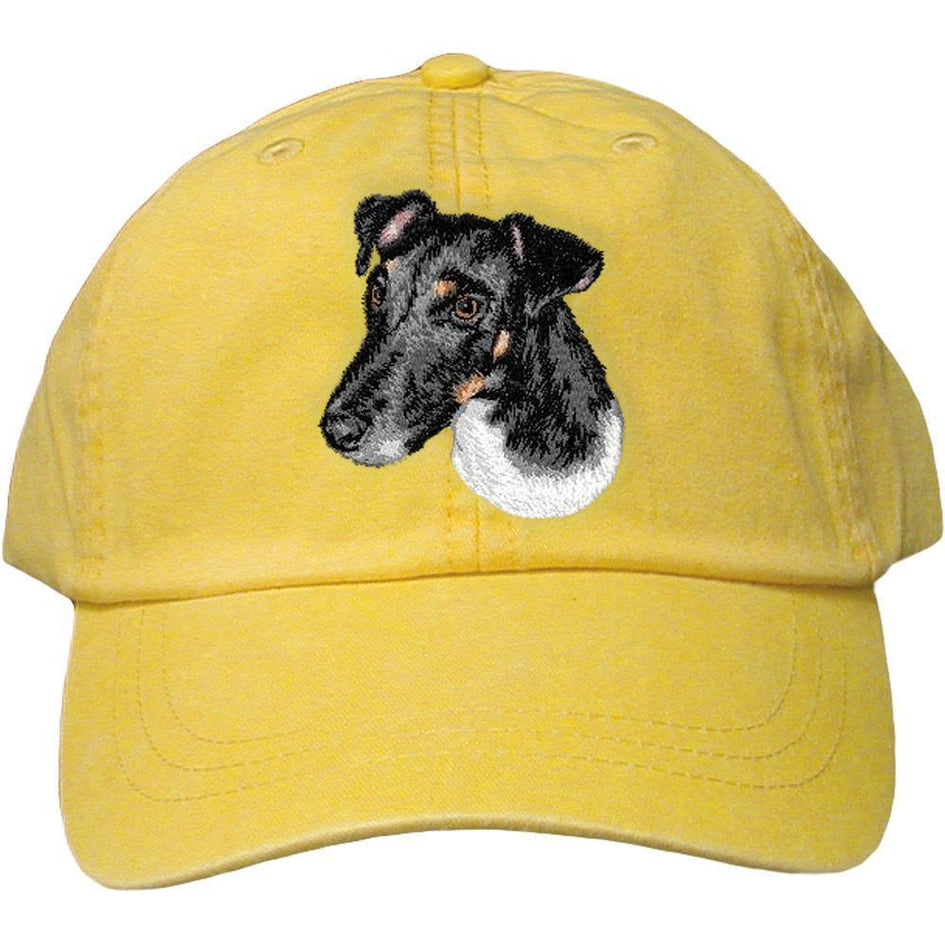 Embroidered Baseball Caps Yellow  Smooth Fox Terrier D134