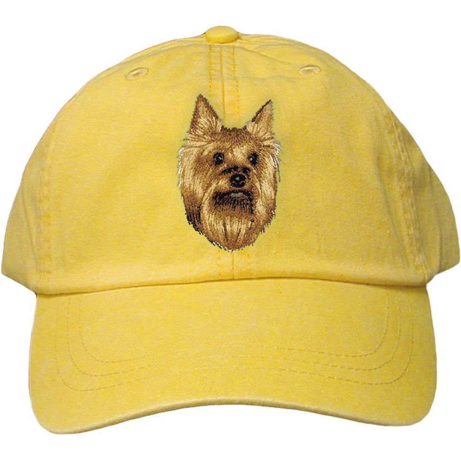 Embroidered Baseball Caps Yellow  Yorkshire Terrier D15