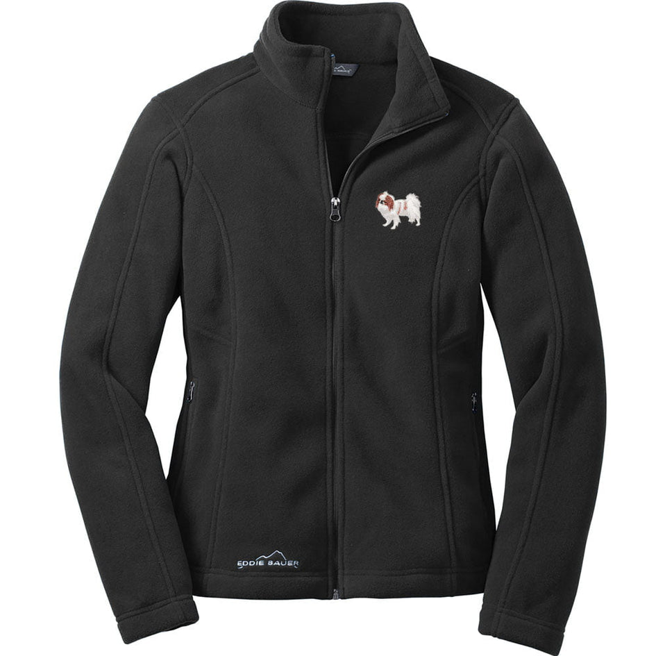 Japanese Chin Embroidered Ladies Fleece Jackets