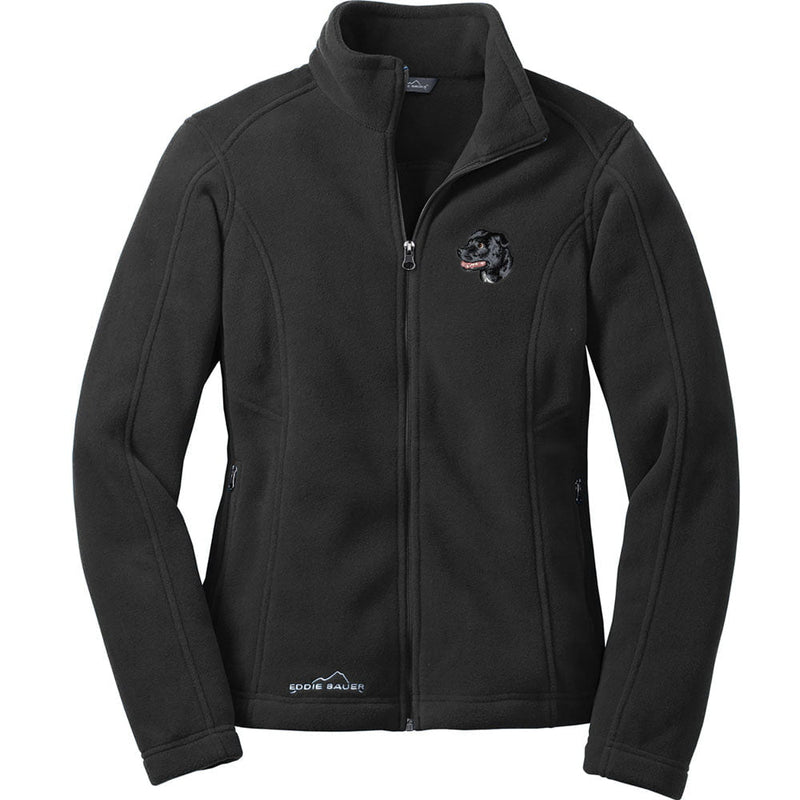 Staffordshire Bull Terrier Embroidered Ladies Fleece Jackets