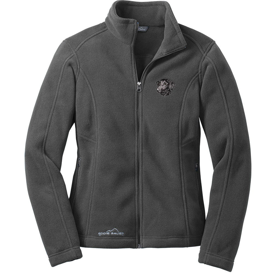 Curly Coated Retriever Embroidered Ladies Fleece Jackets