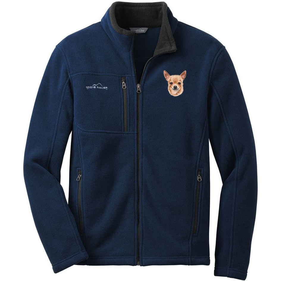 Chihuahua Embroidered Mens Fleece Jackets