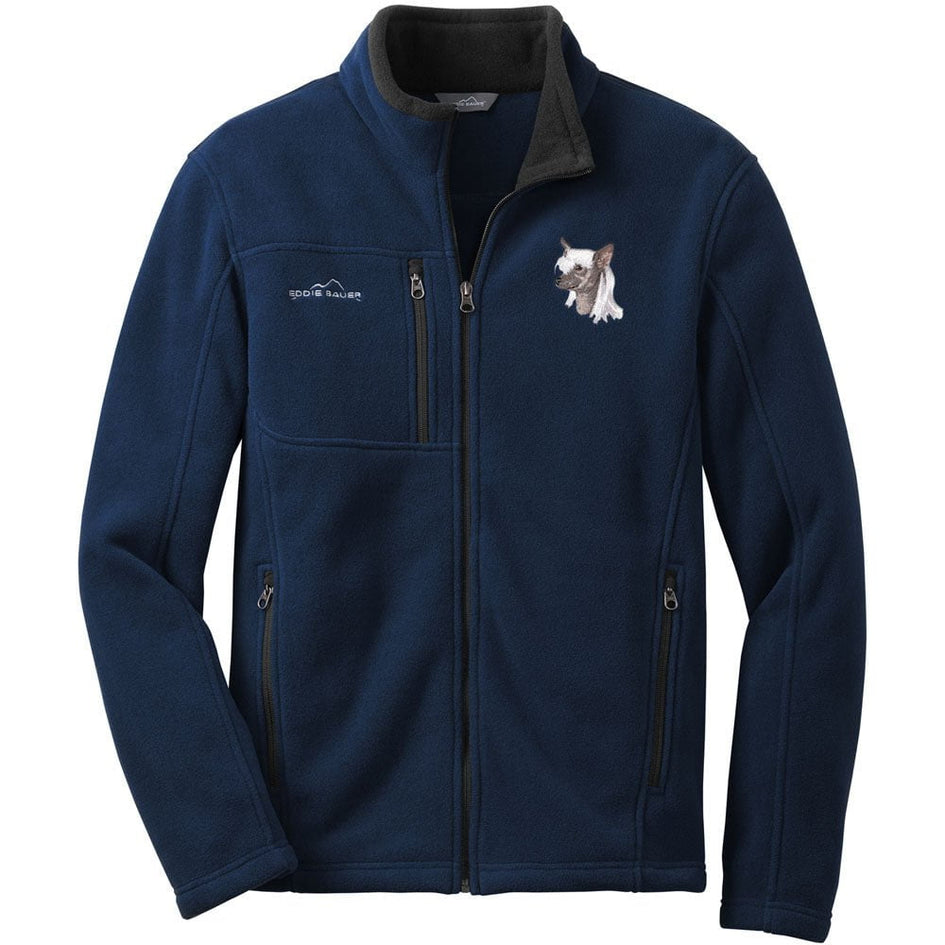 Chinese Crested Embroidered Mens Fleece Jackets
