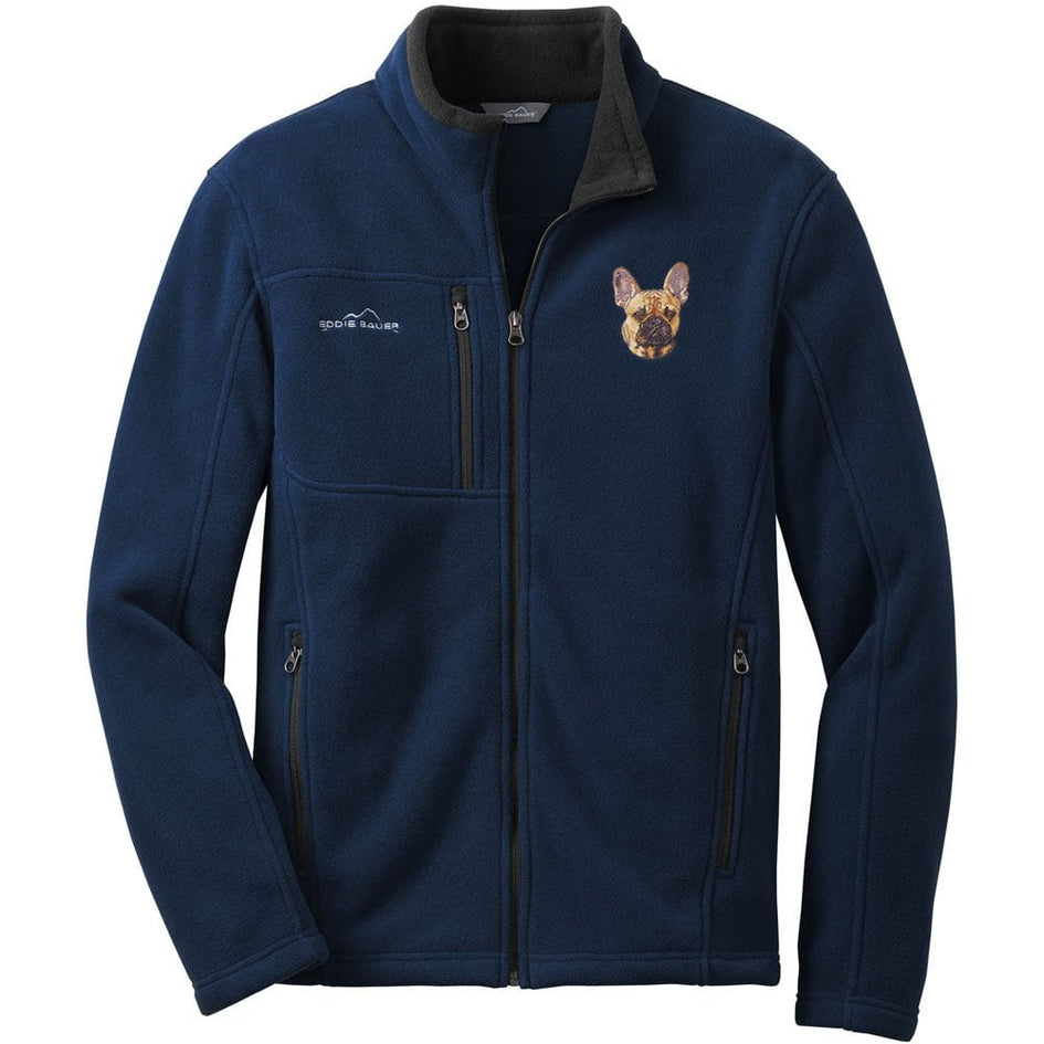 French Bulldog Embroidered Mens Fleece Jackets