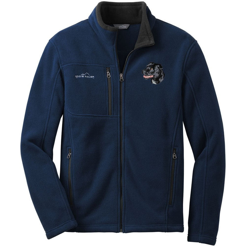 Staffordshire Bull Terrier Embroidered Mens Fleece Jackets