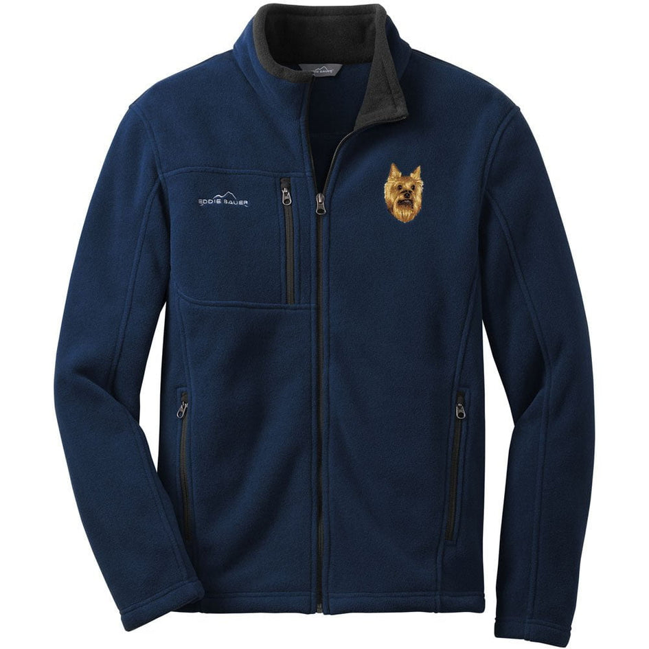 Yorkshire Terrier Embroidered Mens Fleece Jackets