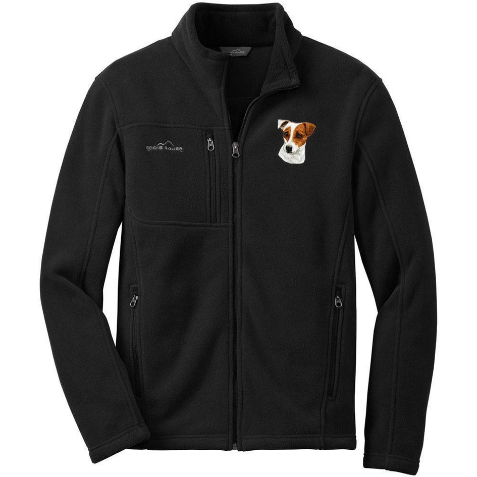 Embroidered Mens Fleece Jackets Black 2X Large Parson Russell Terrier D26
